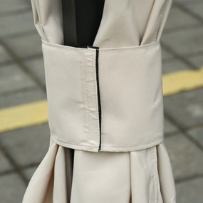 Outsunny Ściany Boczne Do Pawilonu Ogrodowego 3x3m Poliester Błyskawiczny Zamek Beżowe Wytrzymałe Słupki Szyny Przesuń Set 4 Ścian Bocznych Aosom PL