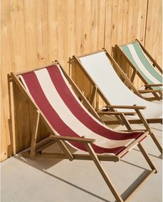 Czerwony drewniany leżak ogrodowy Vilara – Kave Home