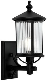 Czarna lampa ścienna zewnętrzna elewacyjna - A449-Akromi