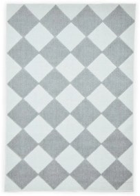 Biało-jasnoszary dywan odpowiedni do prania 200x290 cm Lyna Cream&amp;Grey – Think Rugs