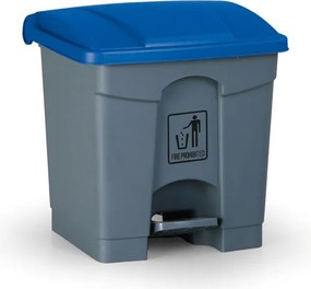 Uniwersalny kosz na śmieci do segregacji z pedałem, 30 l, 440 x 400 x 400 mm, niebieski