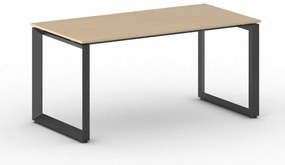 Biurko PRIMO INSPIRE, 160x80 cm, czarna podstawa, buk