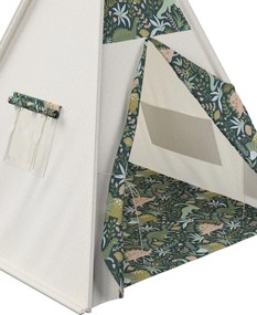 Mata do tipi 110x110cm kolor zielony tkanina wzorzysta