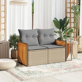 Sofa ogrodowa z szarymi poduszkami Lupuxi