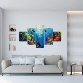 Obraz - Malowanie podwodnego świata (125x70 cm)