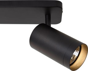 Nowoczesna lampa sufitowa czarna 2-punktowa GU10 70mm - Jeana Luxe