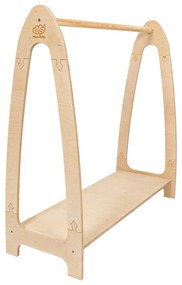 Wieszak dziecięcy w dekorze sosny w naturalnym kolorze 60x96 cm Montessori – Meowbaby