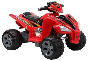 Quad na akumulator duże koła czerwony