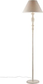 Lampa podłogowa Cascina z drewna i żelaza, w kolorze białym i gołębiej szarości, 1 lampa .183 Ø45 BL265-PH-BT