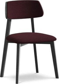 Bordowe krzesło z litego drewna Niu – Makamii