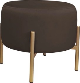 Pufa OLA loft ławka podnóżek metal : Kolor Stelaża - Złoty, Kolor tkaniny - VELVET - MG05, Typ tkaniny - Velvet