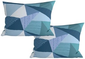 Zestaw 2 szt. dekoracyjnych poszewek na poduszki z mikrofibry NARKEL 50x70 cm, kolorowy