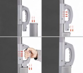 Parawan ogrodowy boczny na taras składany AW-011A, 300x180 cm, antracyt