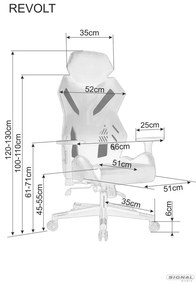Fotel gamingowy REVOLT czarno- czerwony SIGNAL