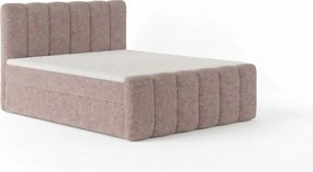Stylowe łóżko tapicerowane KORA 180x200 cm w tkaninie CENTAUR 5 różowej