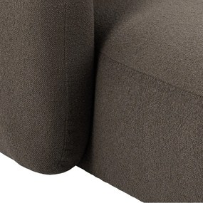 Szary/brązowy narożnik z materiału bouclé (prawostronny) Imola – Bonami Selection