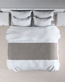 Narzuta hotelowa bieżnik Velvet 60x200cm kolor szary tkanina połyskliwa, welwetowa