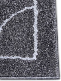 Dywan dziecięcy Adventures – Boisko Plan Gry ciemny szary 120 cm x 170 cm Atest Oeko-Tex