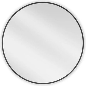 Mexen Loft lustro łazienkowe okragłe 75 cm, rama czarna - 9850-075-075-000-70