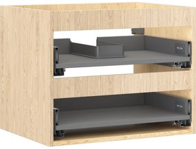 Mexen Box-A korpus szafki podumywalkowej 60 cm, 2 szuflady, dąb - 91AX0-0600-470-2-81