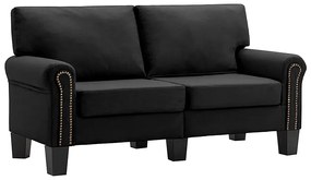 Luksusowa dwuosobowa sofa czarna - Alaia 2X