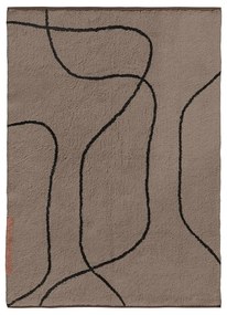 Brązowy bawełniany dywan odpowiedni do prania 100x140 cm Shadow – Mette Ditmer Denmark