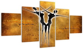 Obraz przedstawiający tańczącą parę (125x70 cm)