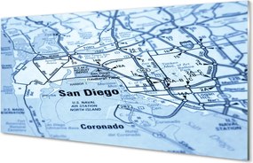 Szklany Panel Szczegółowa Mapa Metropolii