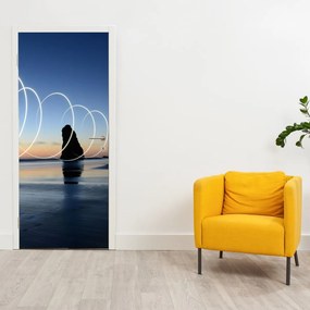 Fototapeta na drzwi - Plaża o zachodzie Słońca (95x205cm)