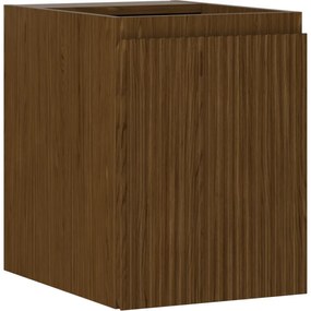 Mexen Rivel szafka łazienkowa podumywalkowa 35 cm, 1 drzwi, ryflowana, orzech - 91A21-03547-1-BF86