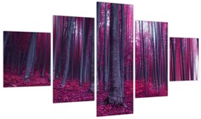 Obraz różowego lasu (125x70 cm)