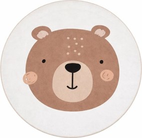 Brązowo-kremowy dywan dziecięcy odpowiedni do prania ø120 cm Teddy Bear – Mila Home