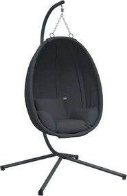 Antracytowy fotel wiszący kokon S5-D65