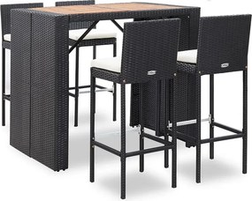 Zestaw czarnych mebli ogrodowych L3-K36