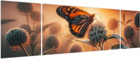 Obraz – Motyl w zachodzącym słońcu (170x50 cm)