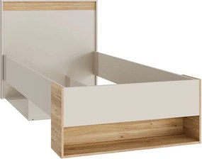 Łóżko młodzieżowe 90x200 cm z półką i szufladą Wexlin 1092