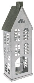 Metalowy świecznik Green House, 20 x 14 x 44 cm, 44 cm