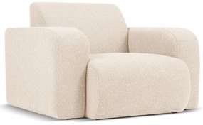 Beżowy fotel z materiału bouclé Molino – Micadoni Home