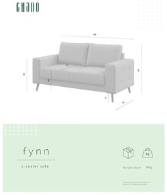 Pomarańczowa sofa 168 cm Fynn – Ghado