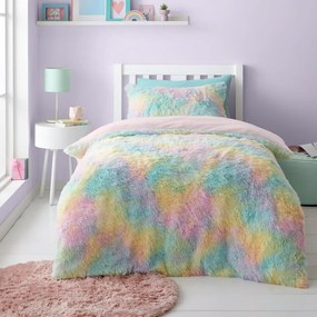 Pościel dziecięca dwuosobowa z mikropluszu 200x200 cm Rainbow Cuddly – Catherine Lansfield