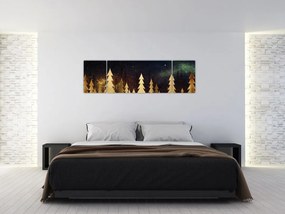 Obraz - Złota noc (170x50 cm)