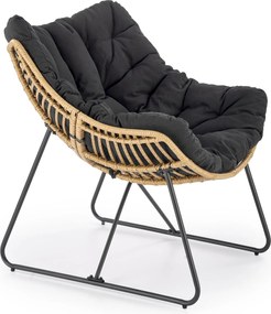 Rattanowy fotel Whisper z poduchą