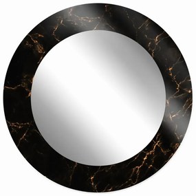 Lustro okrągłe MORENA BLACK MARBLE 100cm czarne BALTICA DESIGN