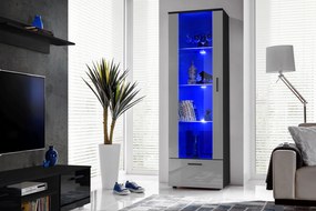 Stojąca witryna pokojowa T40 fronty w wysokim połysku