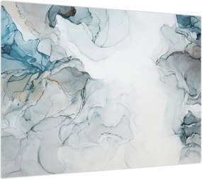 Obraz na szkle - Niebieski marmur (70x50 cm)