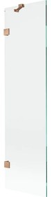 Mexen Lunar parawan nawannowy 1-skrzydłowy 50 x 150 cm, transparent, miedź szczotkowana - 897-050-000-65-00