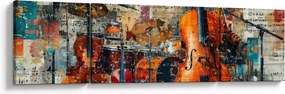 Obraz - Instrumenty muzyczne (170x50 cm)