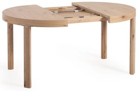 Okrągły rozkładany stół z dodatkowym blatem w dekorze dębu ø 120 cm Colleen – Kave Home