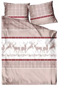 Pościel bawełniana Premium Bielbaw 140x200 Last Xmas beżowa GRENO