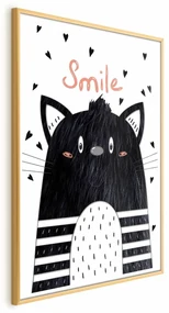 Plakat Smile 29,7x42 cm z ramą złotą bez marginesu ARTGEIST B